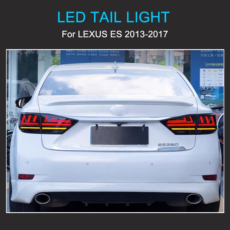 1 Pair LED Tail Light Assembly for Lexus ES ES200 ES250 ES300 ES350  2013-2017 Plug and Play Taillights LED Rear Tail Lamps