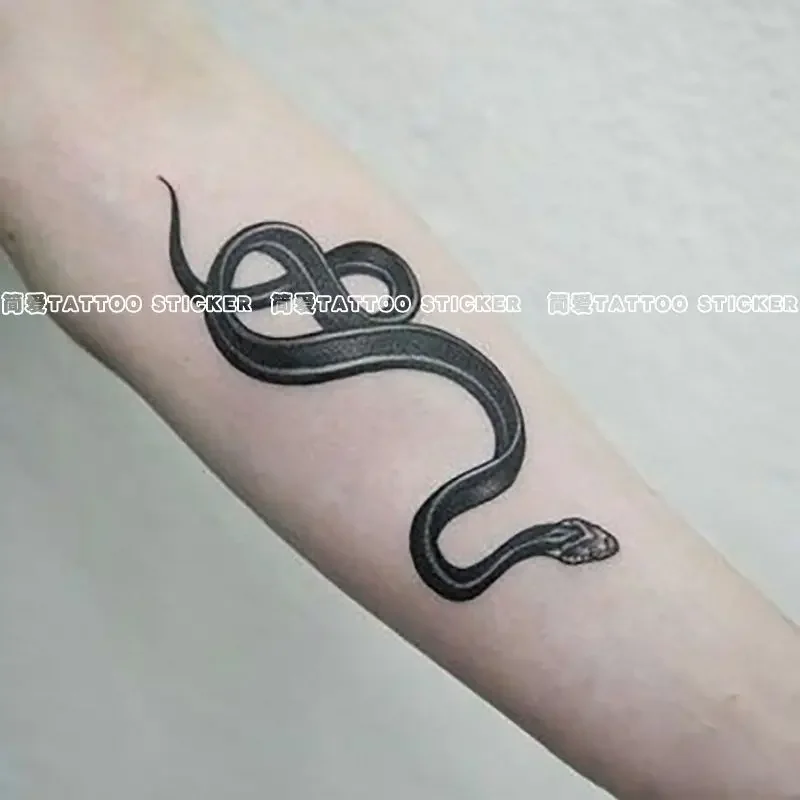 Goth Snake Tattoos Waterproof Temporary Tattoo for Woman Men Fake Tattoo Stickers Lasting Arm Tattoo Art Tatuajes Temporales