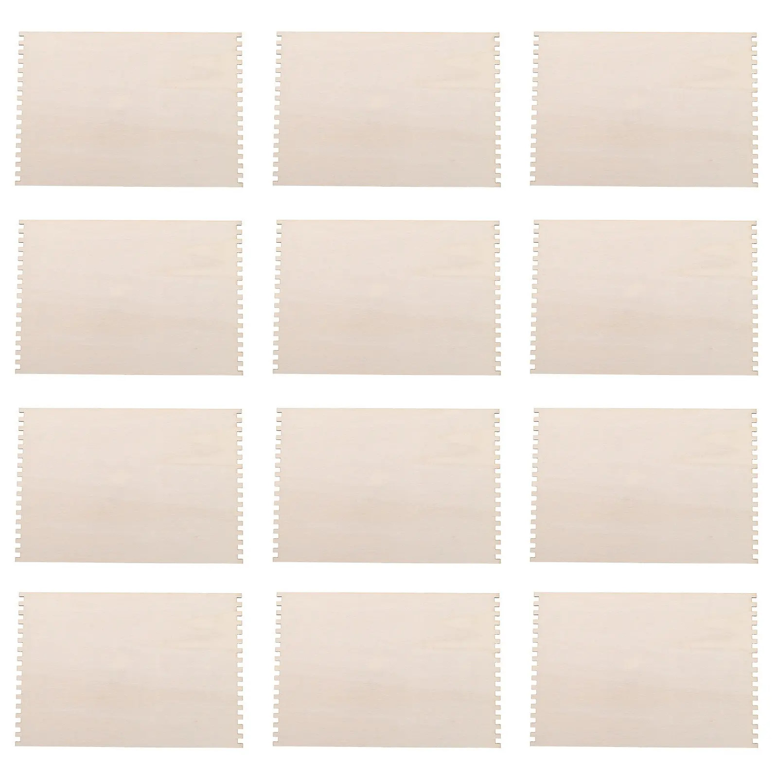 12Pcs Wooden Weaving Board Notched Groove Design Yarn Positioning Hand Loom Tool DIY Craft Supplies Beginner Loom Board