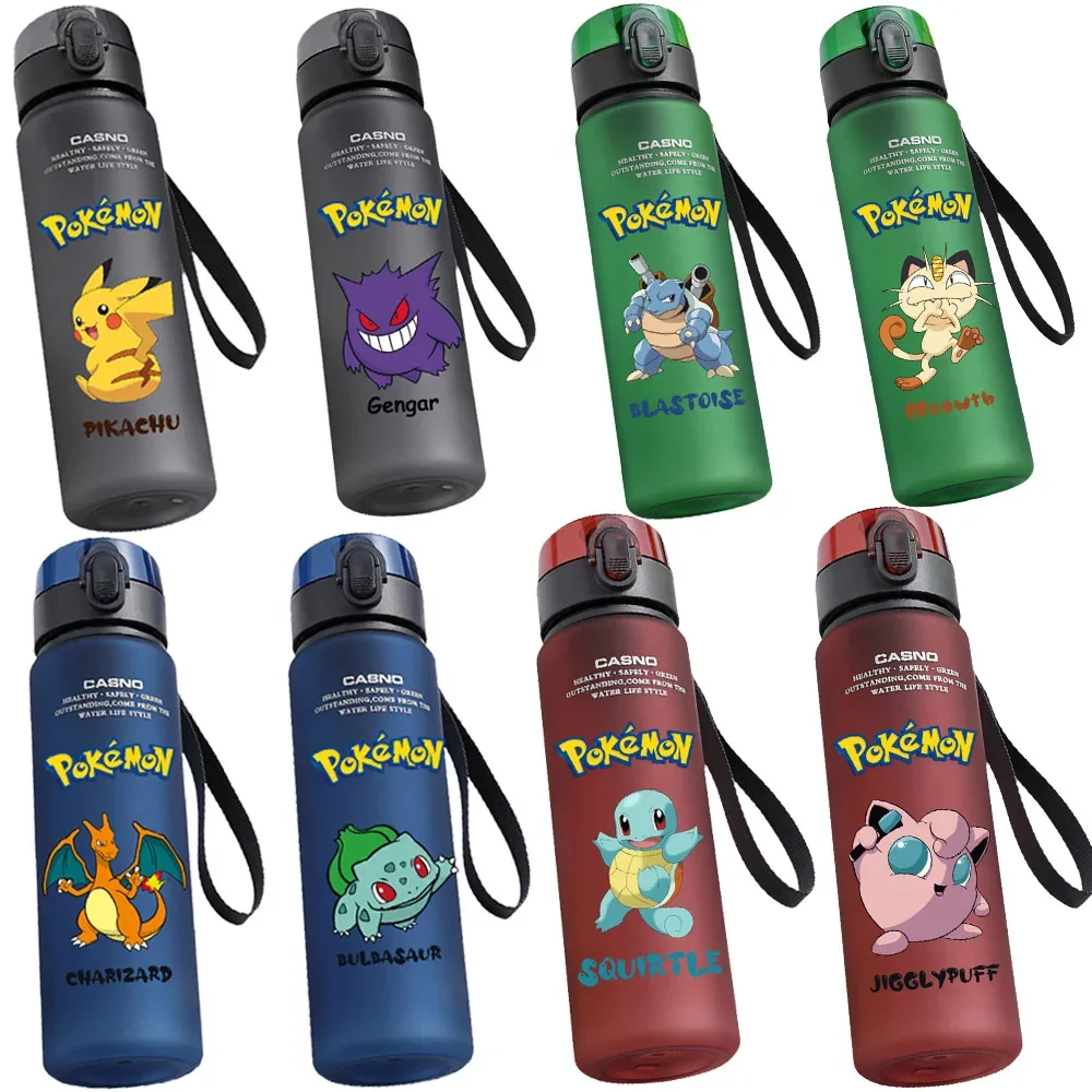 Pokemon Charmander Charizard Bulbasaur Gengar Squirtle Meowth Blastoise Pikachu Jigglypuff Frosted Sports Pace Water Cup Lid