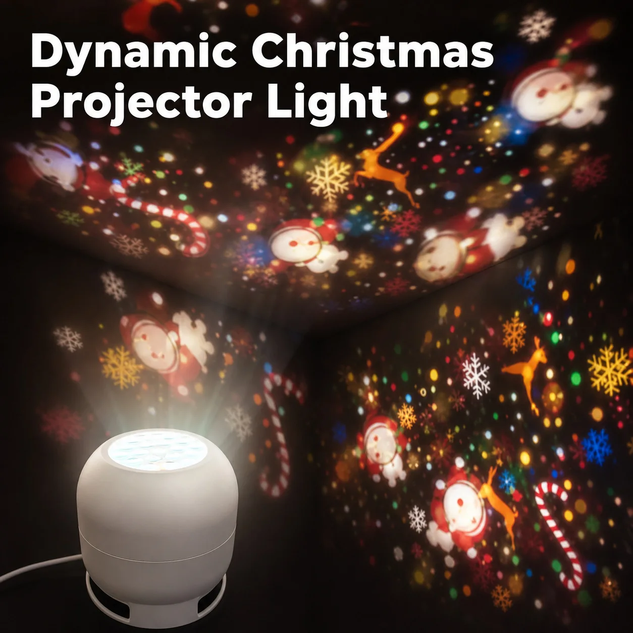 EU/US Plug Snowflake Christmas Party Laser Projector Stage Rotating LED Lights Santa Claus Outdoor Vacation Garden Lighting Hot