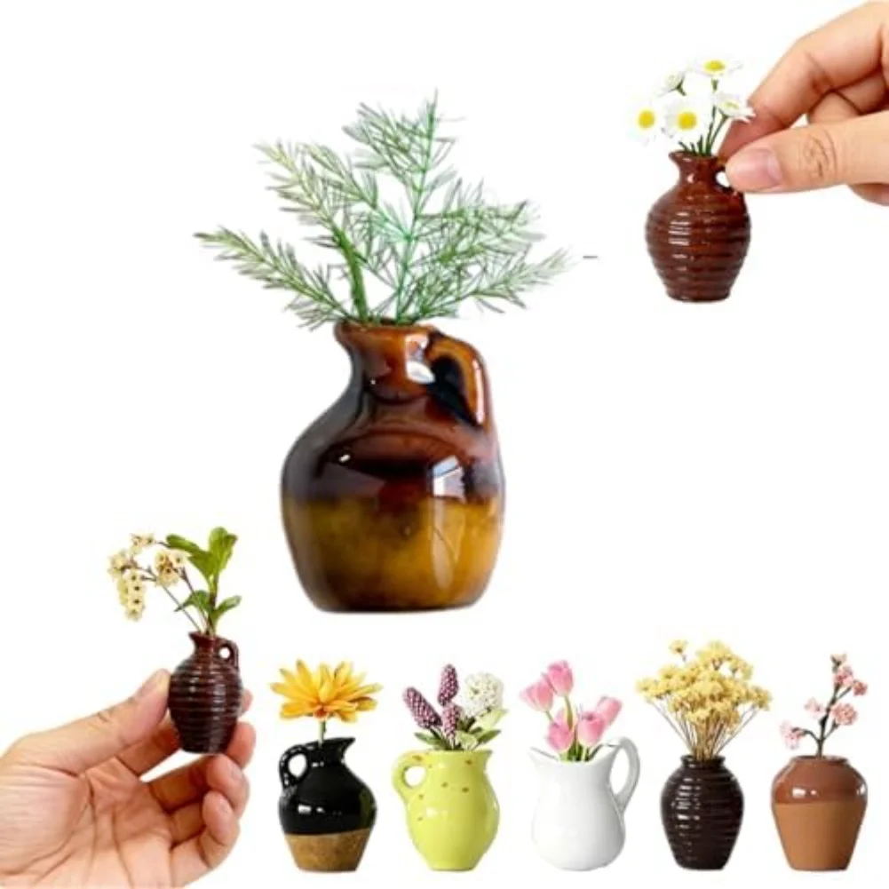 Tiny Vase Fridge Magnets For Mini Vase Fridge Magnet Home Improvement Replacement Refrigerator Nature-Infused Decoration
