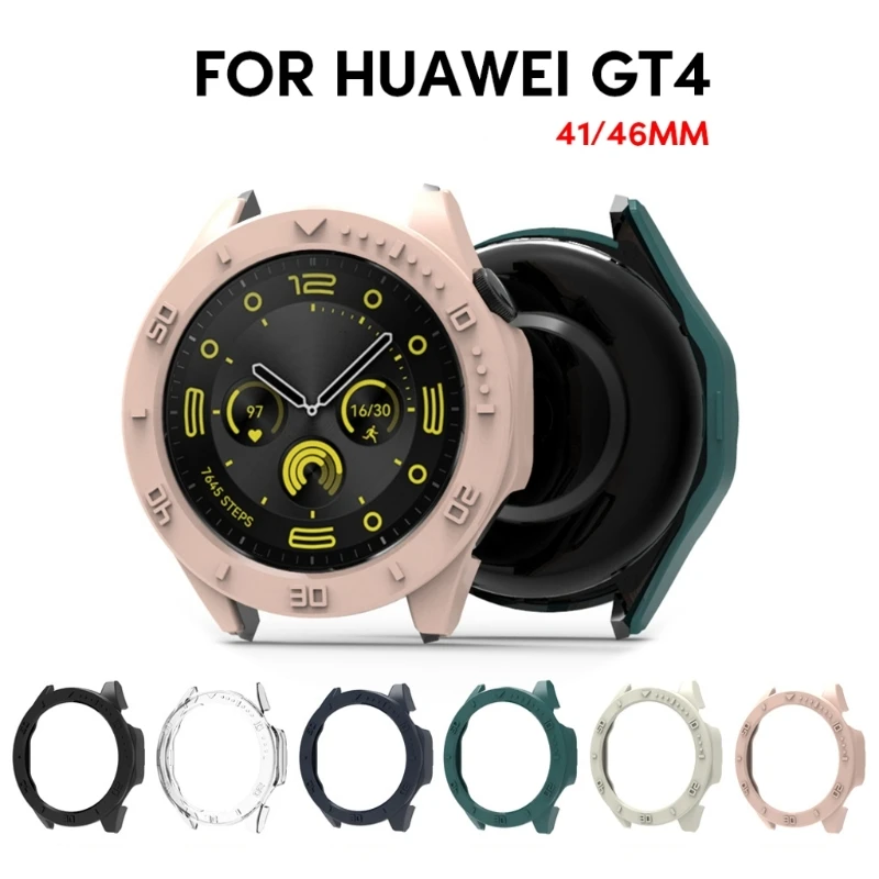 Smartwatch Anti-Scratch Case PC Waterproof Protector Shockproof Housing Hard Sleeve Frame Bumpers for GT4 41/46mm D46B