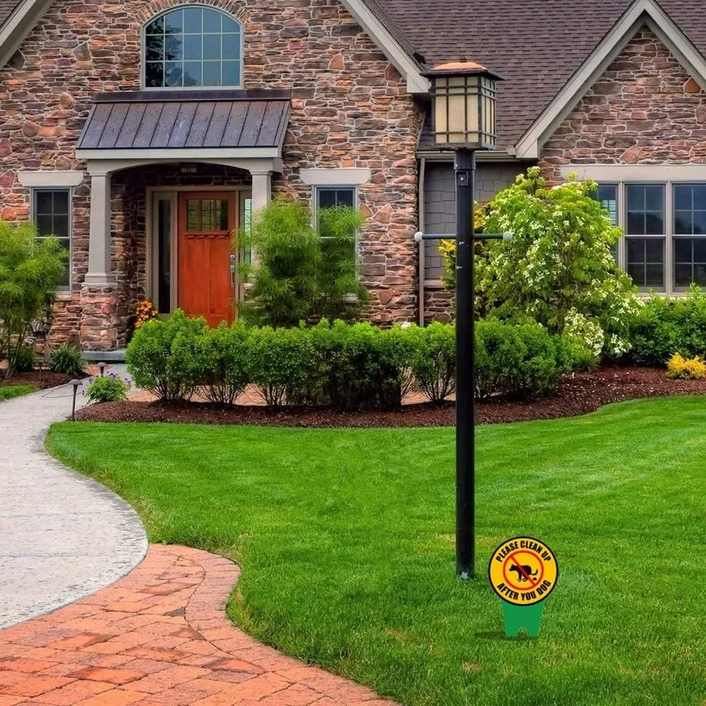 Dog Poop Metal Tin Sign-No Dog Poop and Pee on Lawn- No Pets Dog Signs for Yard Grass -Keep Off Grass Sign -No Dogs Allowed Sign