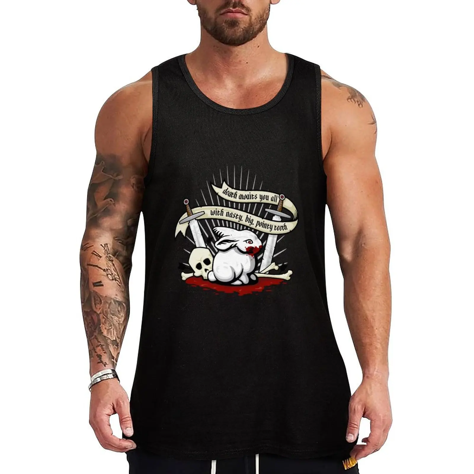 The Rabbit of Caerbannog \t \t Tank Top gym shirts fashion 2024 man