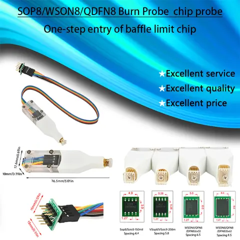 SOP8/WSON8/QDFN8 mini spring pin burn probe chip patch burn write write write thimble hard disk