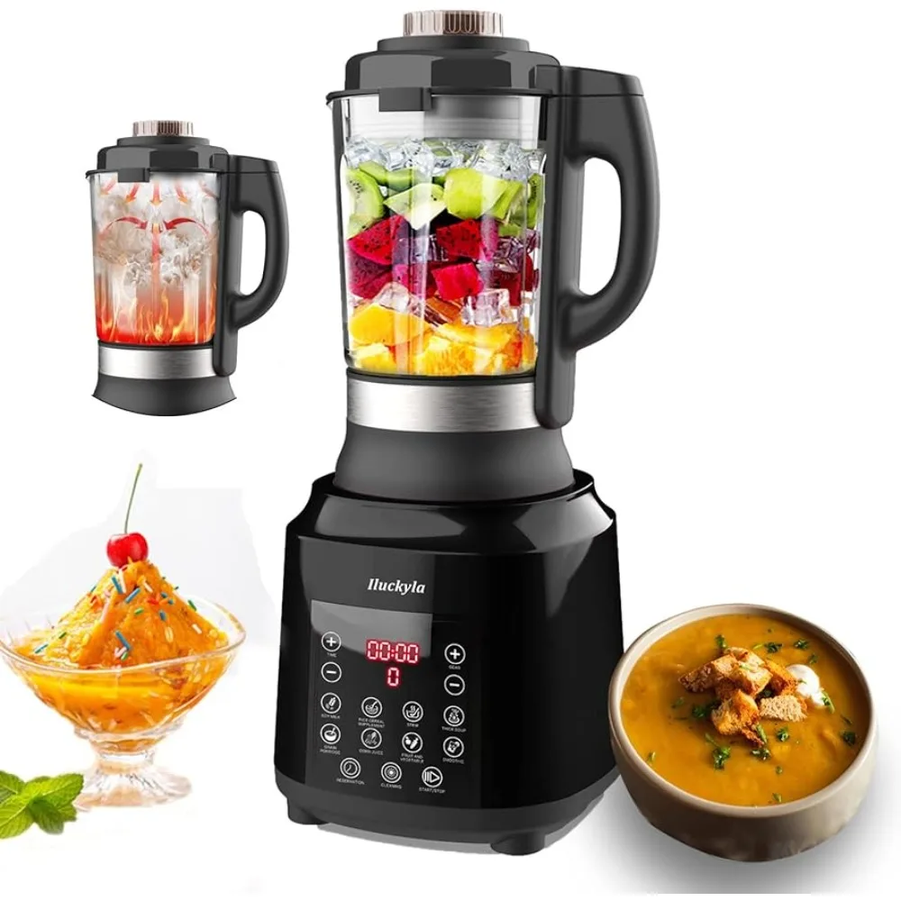 Blender for Kitchen,Nut Milk Maker,  Timer 1200W 60OZ for Crushing Ice,Soup, Fish, Fruit, Vegetable,Soybean Milk,Coffee