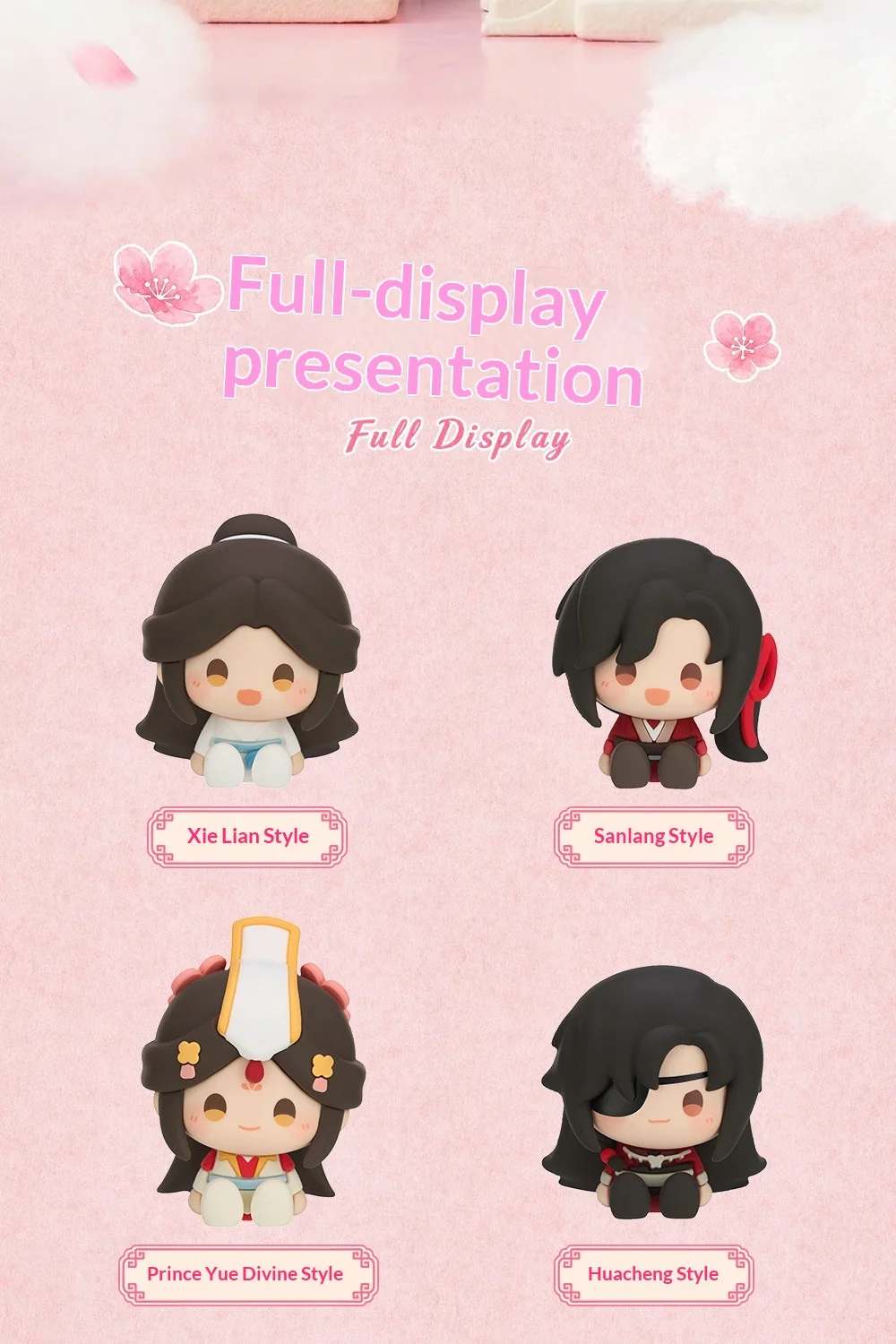 Echte Heaven Official's Blessing TGCF One Thought Blooms Blind Box Mini-Sitzfigur, Schreibtischdekoration, Sammlerstück, Geschenk – Detail 8