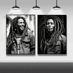 Bob Marley King of Reggae Canvas Painting Posters and Prints Black and White Wall Art Mural for Home Boy Bedroom Decor Gifts