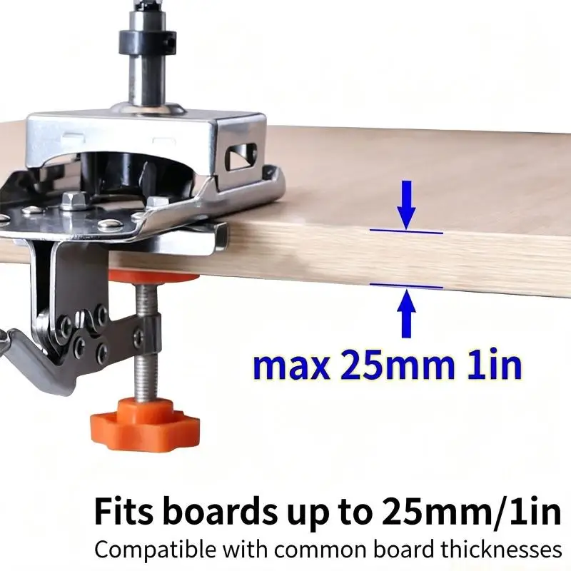 A2BE Woodworking Cup Hole Guide with Metal Body for Cabinet Panel Boring Work