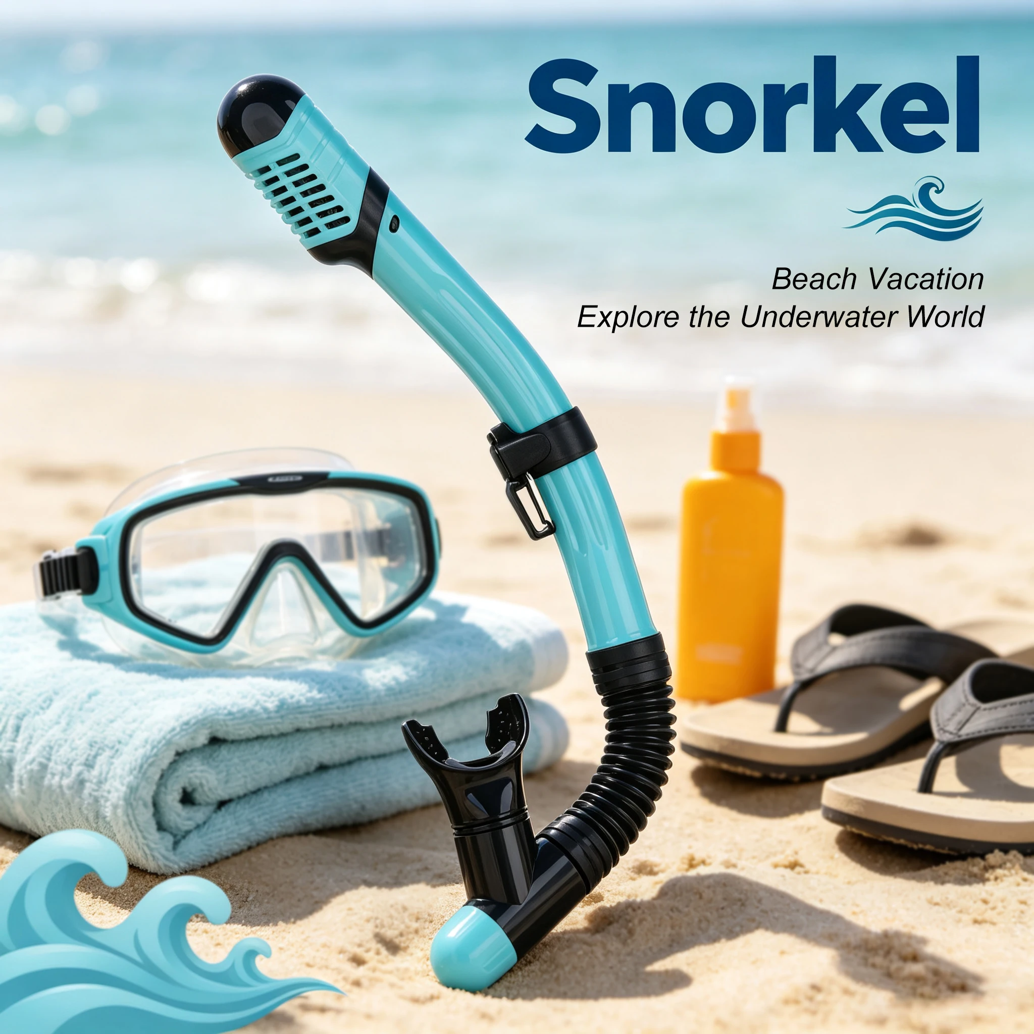 Free Silicone Snorkel Can Be Folded Arc-Bite Soft Comfortable Swimming Diving Full Dry Snorkel Round-Ended Breathing Tube