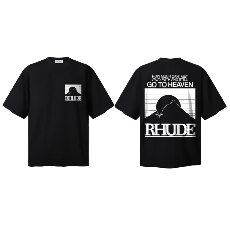 2026 Mountain Sunset Landscape Graphic T-Shirt Kids Adults Retro Line Print Short Sleeve Streetwear Tee Top