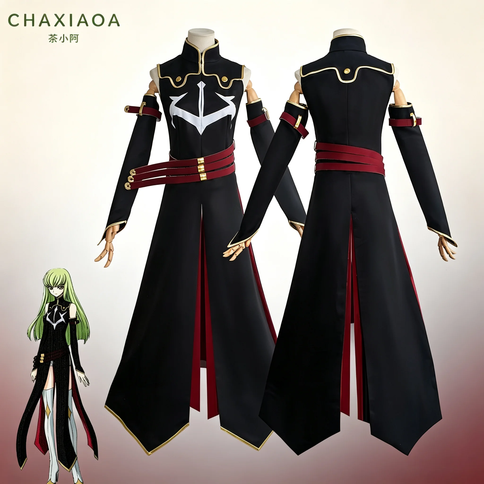 Code Geass C.C. Cosplay-Kostüm Lelouch of the Rebellion Black Knights Uniform Damen Anime Komplett-Outfit für Halloween Comic Con