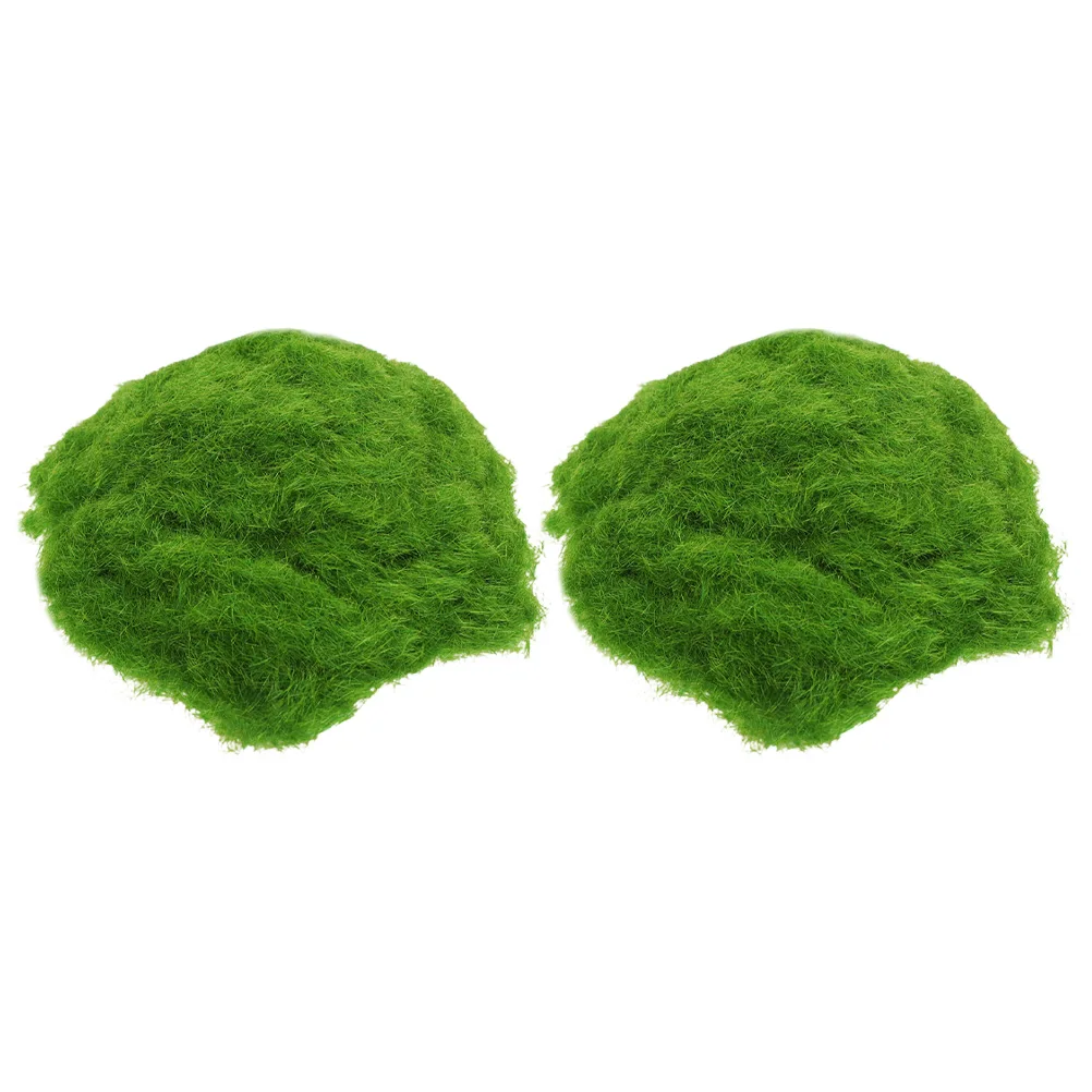 

2 Bags Decorative Fake Moss Simulated Faux Moss Multi-Function Garden Accessory for Potted Plants Landscaping DIY Vivid Green