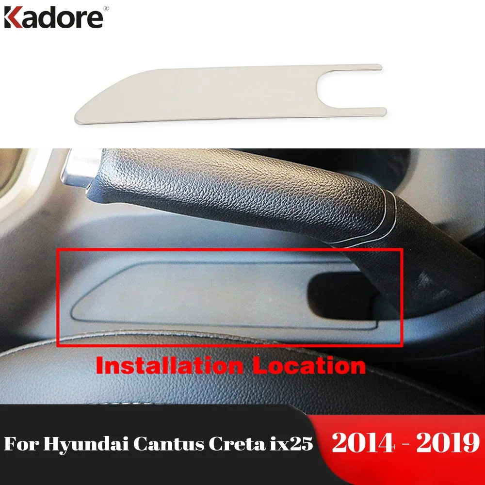 For Hyundai Cantus Creta ix25 2014-2017 2018 2019 Stainless Steel Car Parking Handbrake Panel Cover Trim Interior Accessories