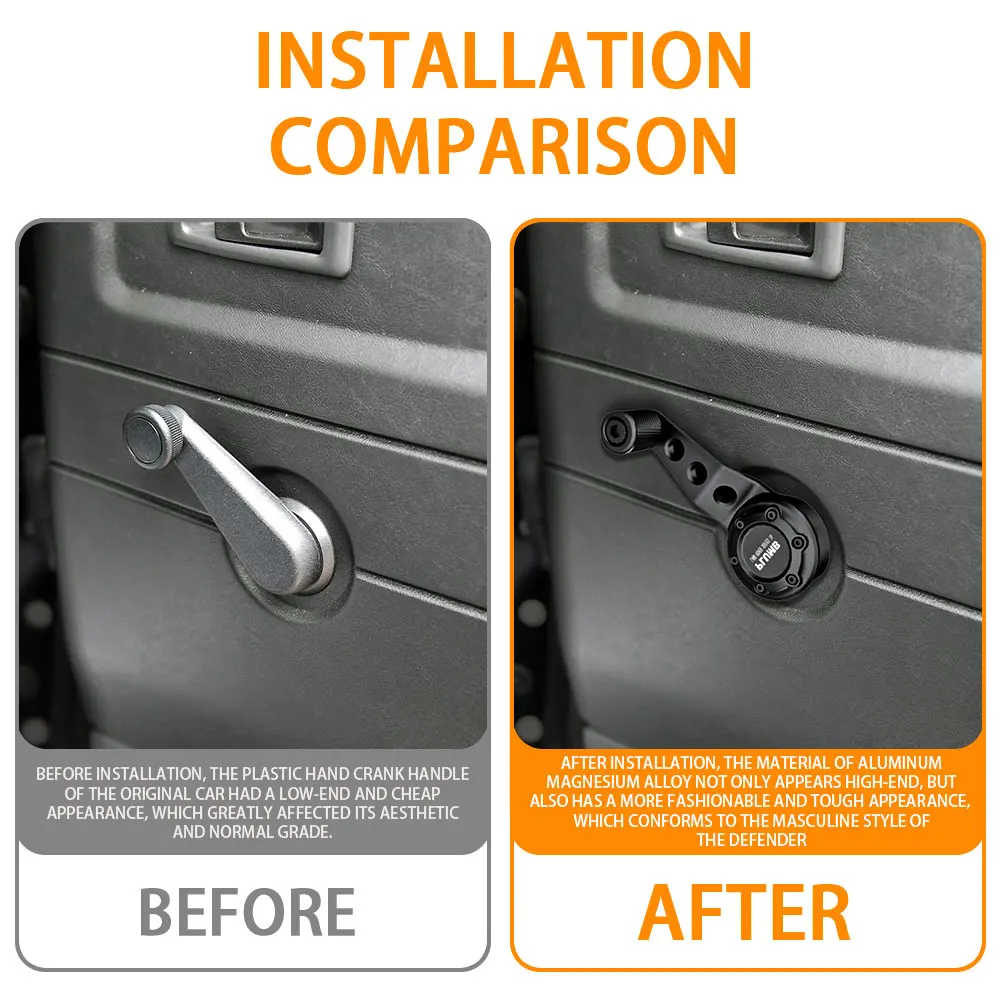 

Parts are suitable for old Land Rover Defender 90/110/130 window rocker handle glass lift switch manual rocker arm handle
