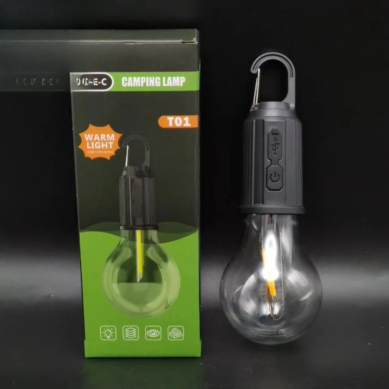

Outdoor USB Rechargeable LED Lamp Bulbs High Brightness Emergency Light Hook Up Camping Fishing Portable Lantern Night Lights