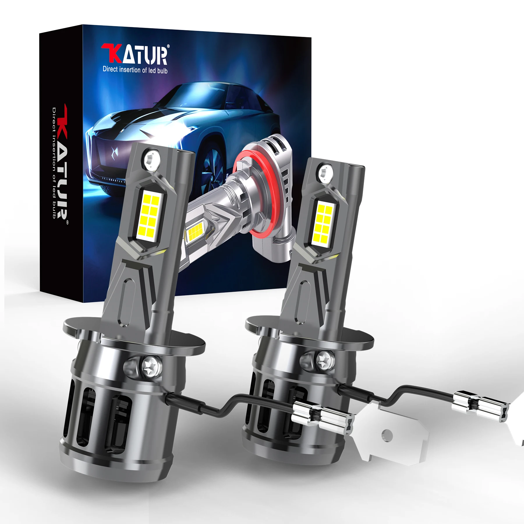 

Katur 2x H3 Car Led Bulbs Auto Headlight with Fan High Power Canbus Low Beam For Opel Vectra C B 1995~2008 ZAFIRA B 2005~2015