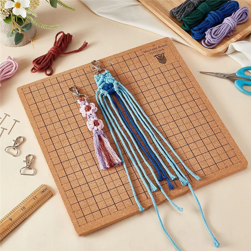

AA63 HOT Macrame Board And Pins,Braiding Board With Instructions, Cotton Threads And Clasps, Macrame Kit For Cording Bracelet