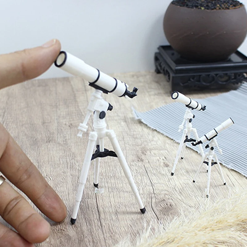 1PC Educational Science Toy Astronomy Telescope Model Pretend Decorations 1:12/1:20/1:25 Scale Dollhouse Miniature Accessories