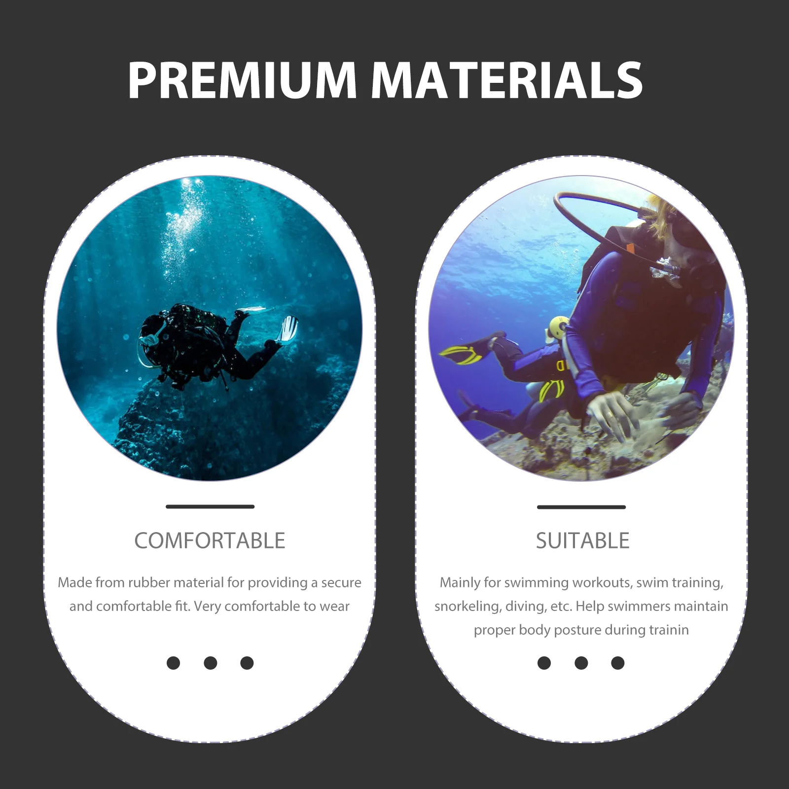 

1Pair Snorkeling Fins Diving Flippers Swim Training Adult Floating Fins Lightweight Rubber Comfort Diving Flippers