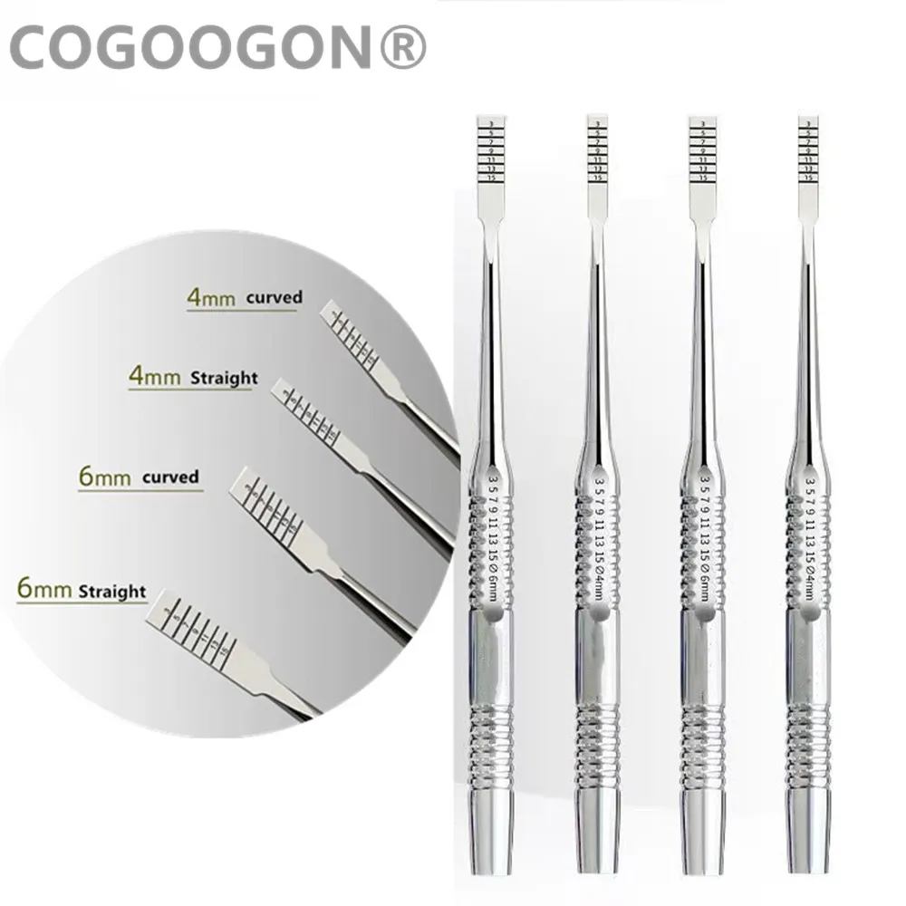 1set Dental Implant Instrument High Quality Stainless Steel Ochsenbein Chisel Tooth Bone Knife Bone Split Grafting Dentist Tools