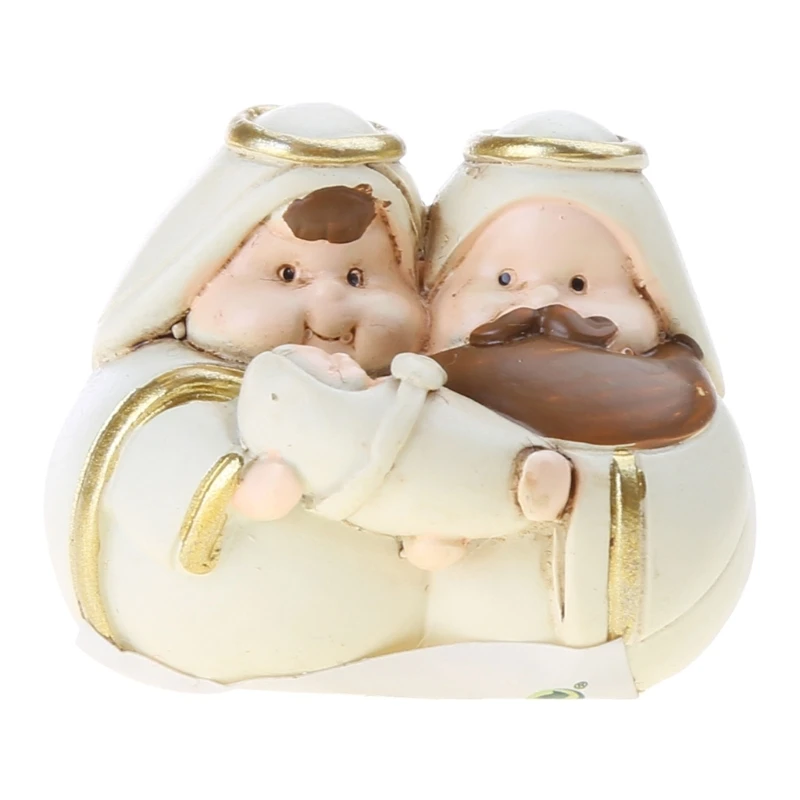 Nativity Statue Set Resin Christmas Figurines Nativity Scene Set Manger Scene Christmas Indoor Decorations Holy DropShipping