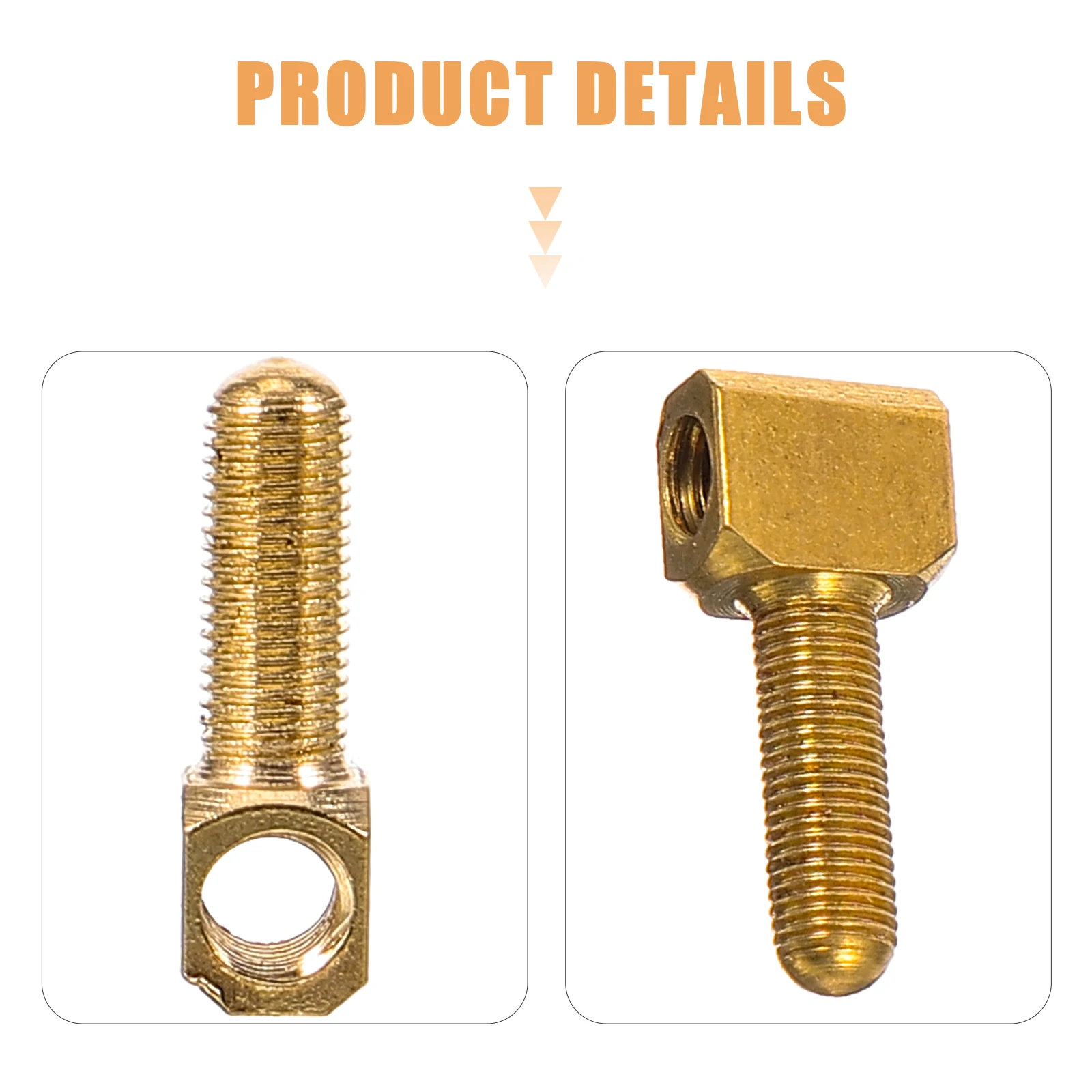 

4 Pcs Yellow Bow Screw Replacement Accessories for Violin Viola Repair Frog Parts String Instrument Fittings