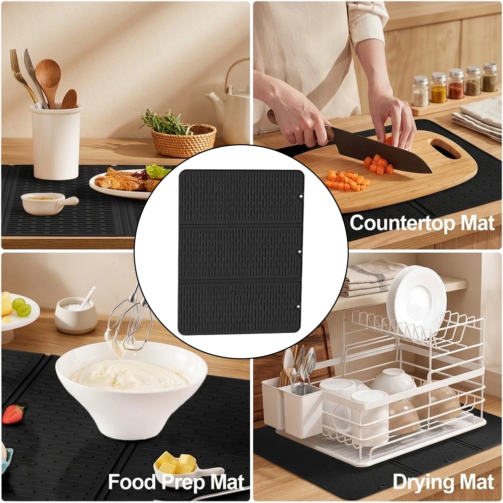 26*28*5.5CM Foldable Silicone Stove Top Mat  Heat Resistant Glass Ceramic Stovetop Protector Electric Stove Top Cover