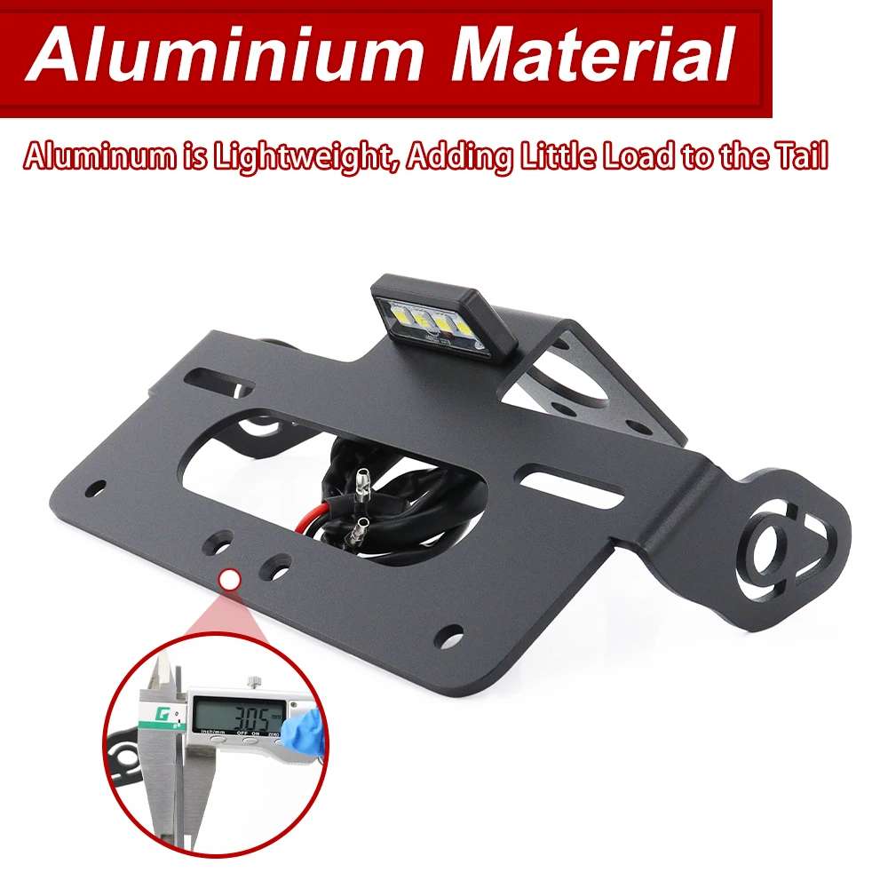 Fit For Yamaha YZF-R6 R6 2006-2023 Rear Tail Tidy Fender Eliminator Kit License Plate Holder Bracket Black Motorcycle Aluminum