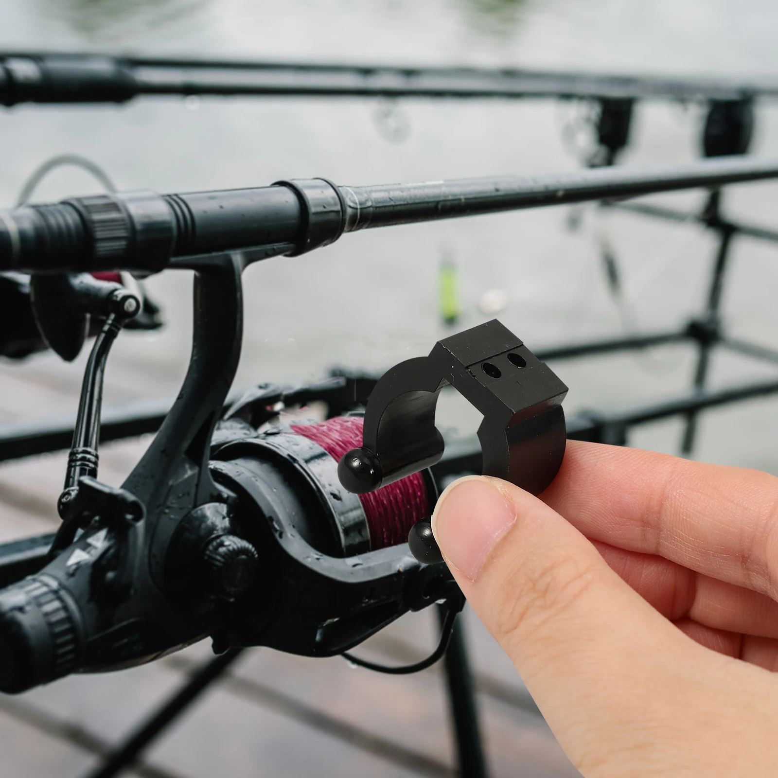 

20 Pcs Club Positioning Clip Pole Holders for Wall Pool Rod Stick Rack Clamps Mount Fishing