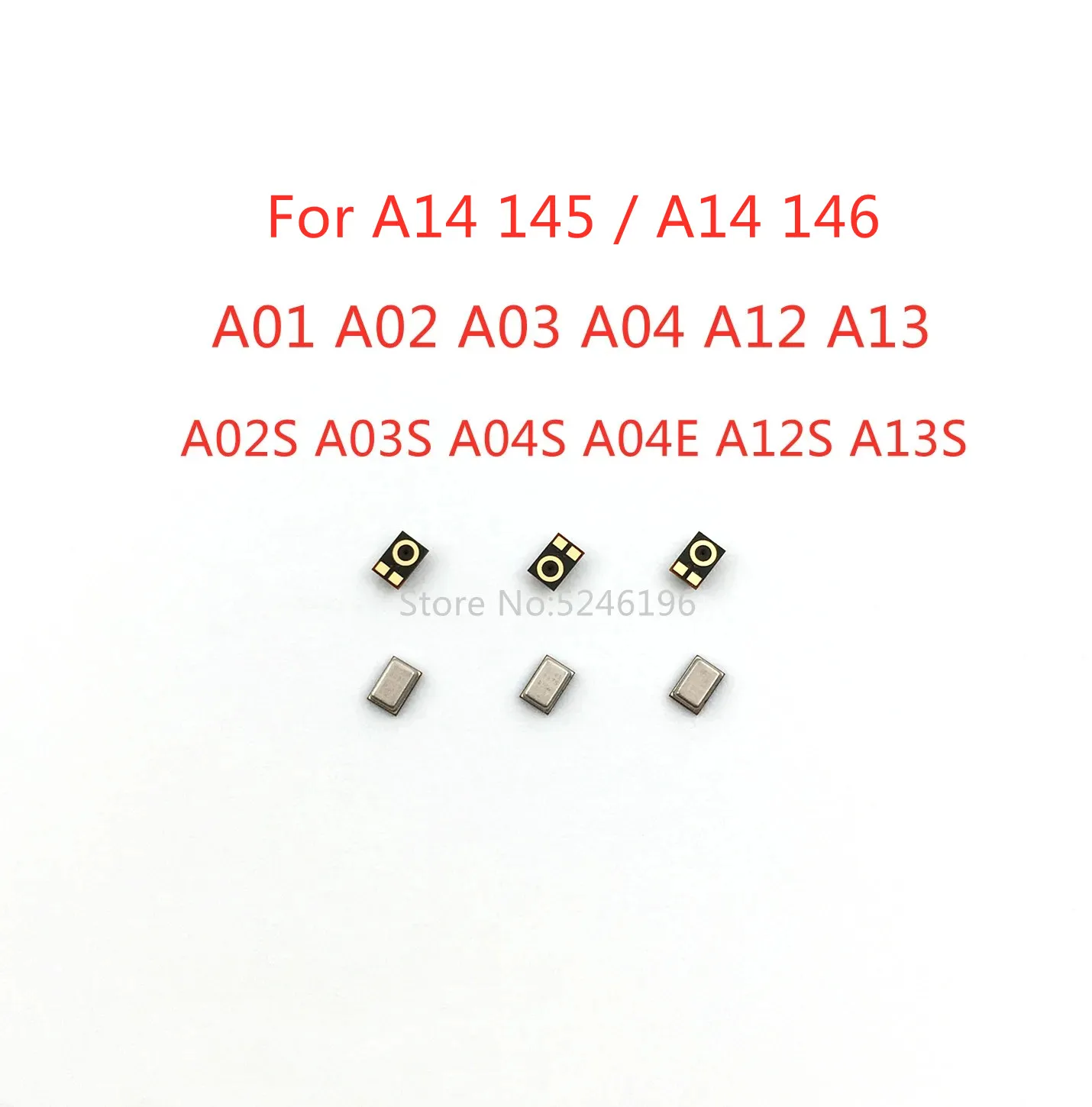 Micrófono interno receptor de altavoz para Samsung Galaxy A01, A02, A02S, A03, A03S, A04, A04S/E, A12, A12S, A13, A13S, A14, 4G, 5G, 10-100 unidades