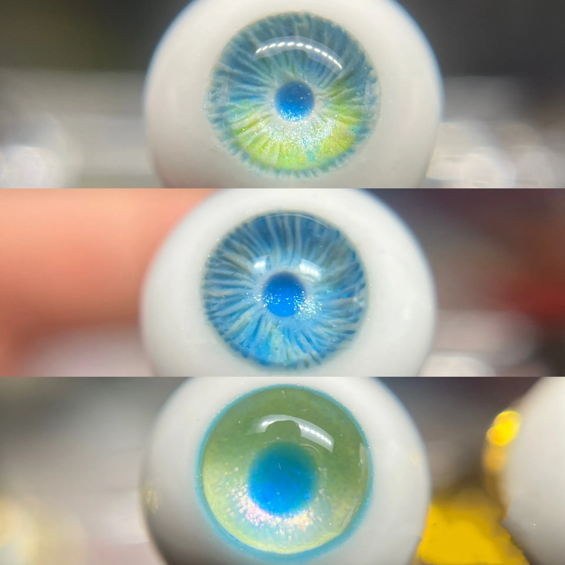 

1/3 1/4 1/6 BJD Doll Safe Eye, 14mm Different Pupil Resin Eyeball "Light Year" 1 Pair