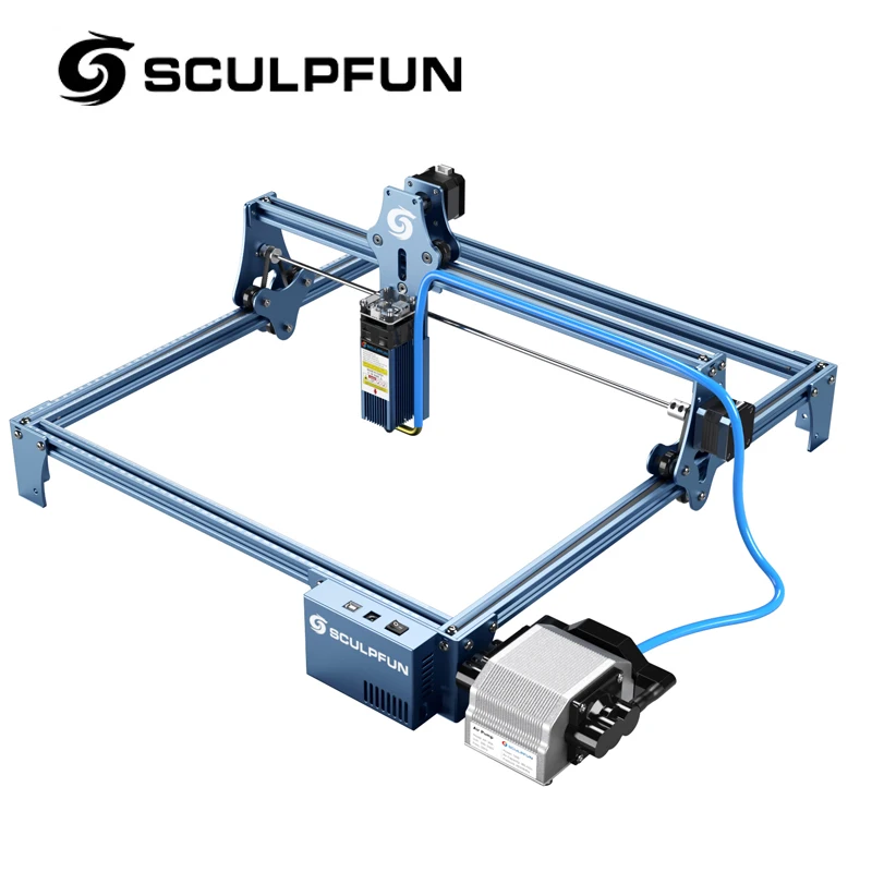 kit de bocal de assistencia a ar sculpfun s9 maquina de gravacao a laser com efeito 90w feixe laser ultrafino gravador acrilico cut machine410 x 420 mm 01