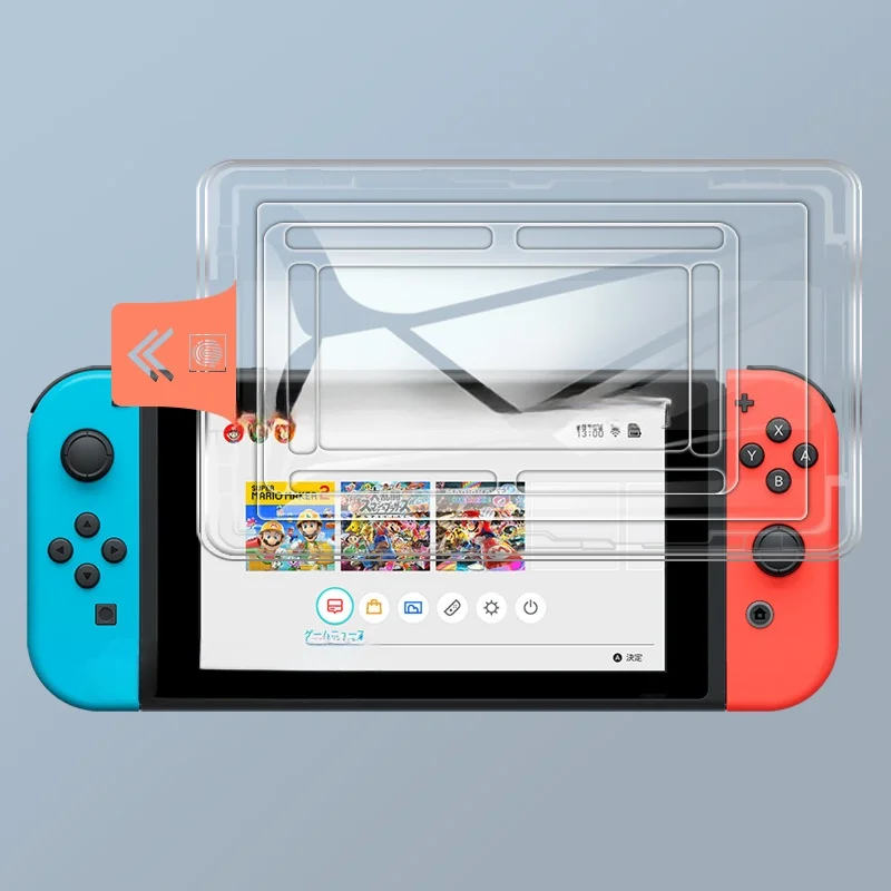 

10pcs Quick stick Auto Installation Tool Tempered Glass Screen Protector For Nintendo switch 2 Oeld Protective Film
