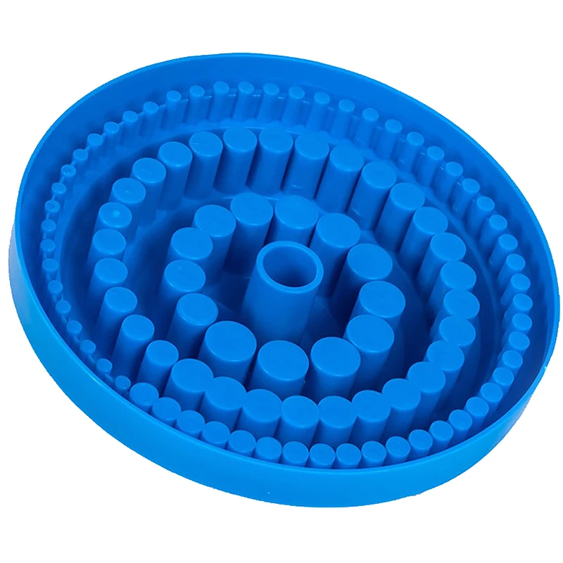 Hot 1pcs Round Shape Plastic Hard 100pcs 1-13mm Drill Bit Storage Case Stand Blue Hole Bore Plastic Organizer Container Box