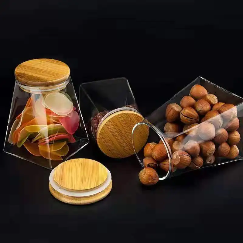 

Square Tea Jar High Borosilicate Glass Storage Jar Household Cereal Storage Jar Can Be Made Into A Variety of Sealed Bottles