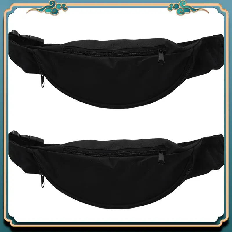 

ABMV-2X Fanny Pack For Women Men Waist Bag Unisex Waist Bag Belt Bag Zipper Pouch Packs Black