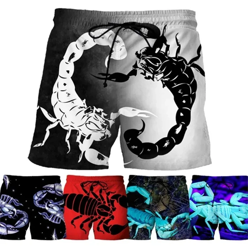 

Scorpion Design Men's Beach Shorts Fitness Quick-drying Swimsuit Funny Street Fun 3D Shorts For Men Kids Clothing Swimming Trunk