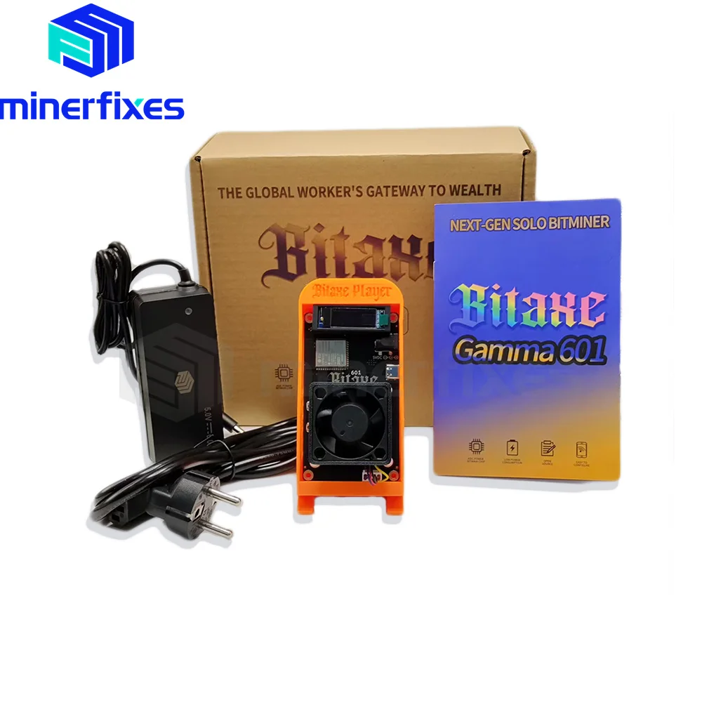 عمال مناجم BTC الأصلية Bitaxe Gamma 601 1.2TH/S BM1370 من Antminer S21 Solo Bitcoin Miners مع EU PSU Crypto Miner للاستخدام المنزلي #5