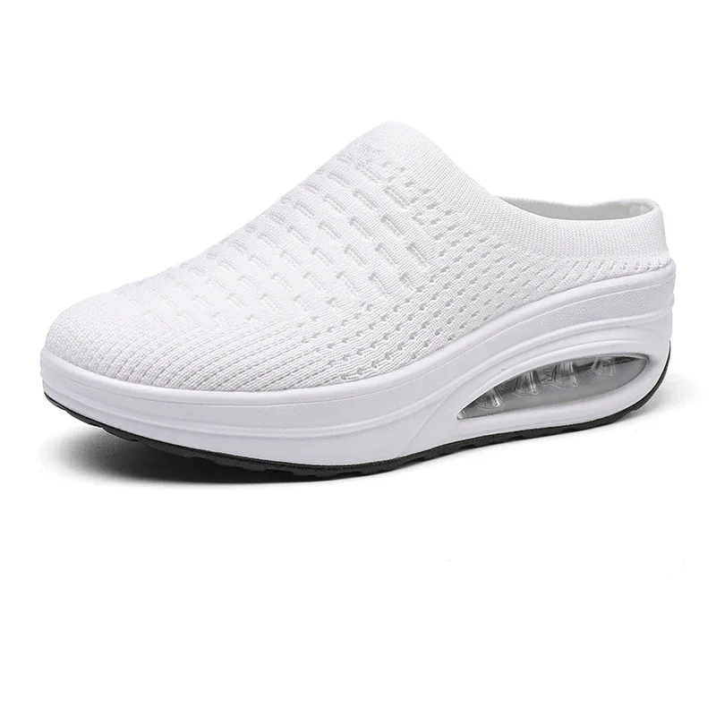 

New Women Sandal Mesh Mules Breathable Shoes Solid Casual Slip on Platform Sneakers Breathable Shoes for Women Zapatos Casuales