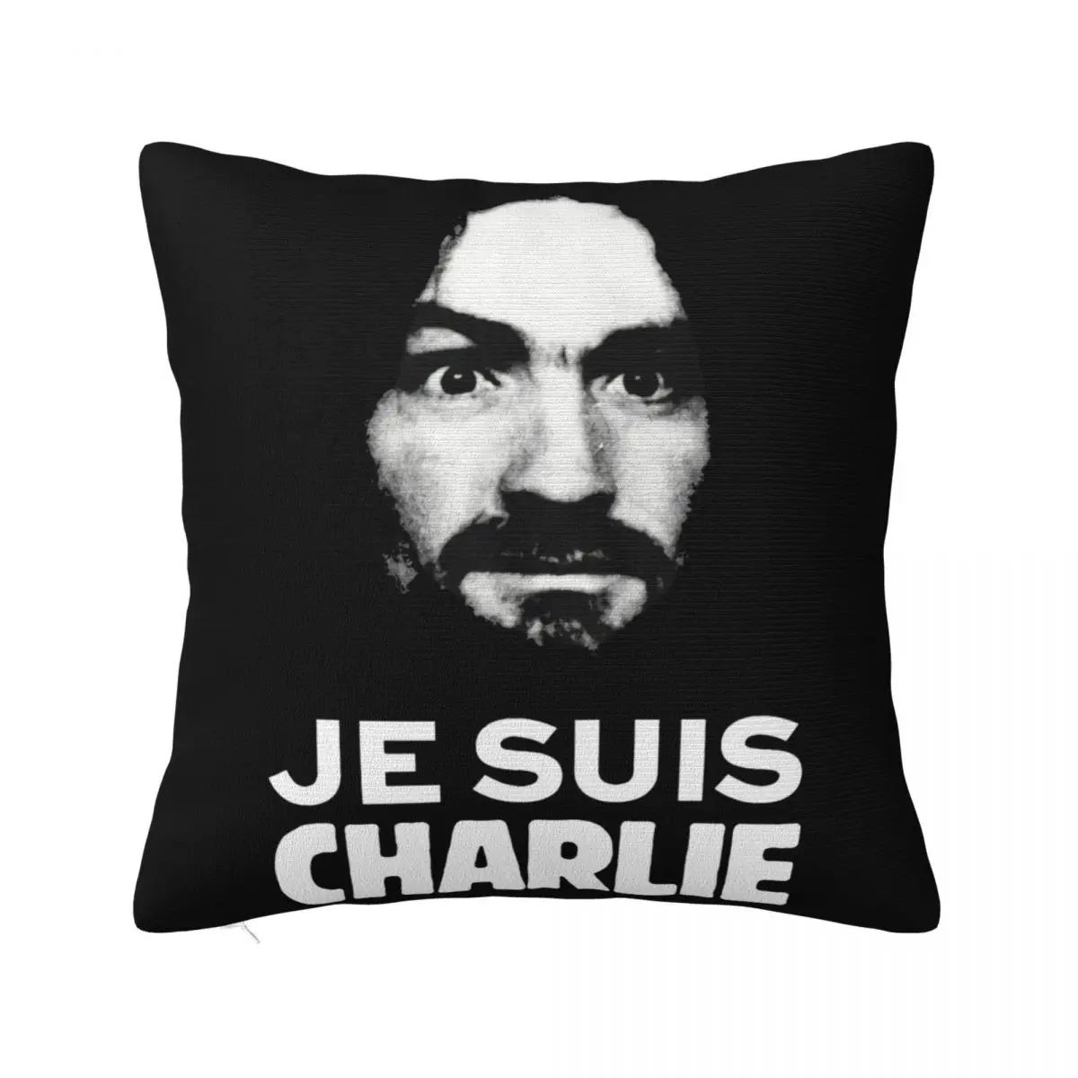 Je Suis Charlie Manson Black Customized Adults Homme Customiz Casual Fitness Designing Designing Comfortable Pillow Case