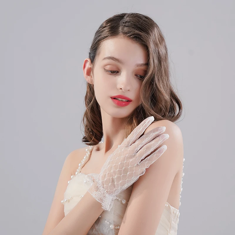 

Wedding Dress Mesh Short Gloves