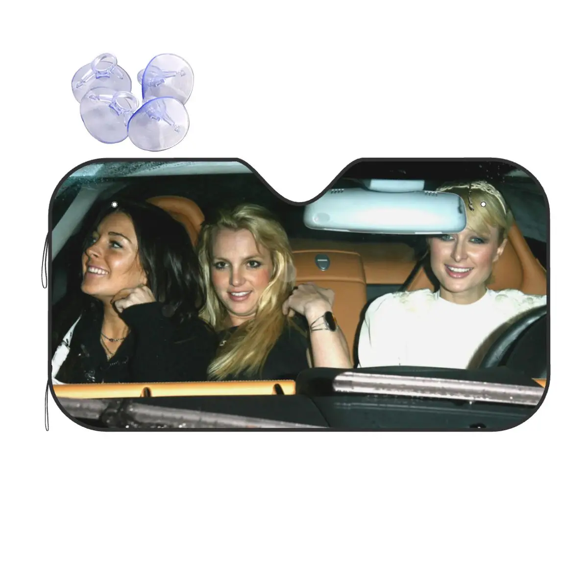 Britney Lindsay Creative Windshield Sunshade 76x140cm Aluminium Foil Sunshade Visor Blinds