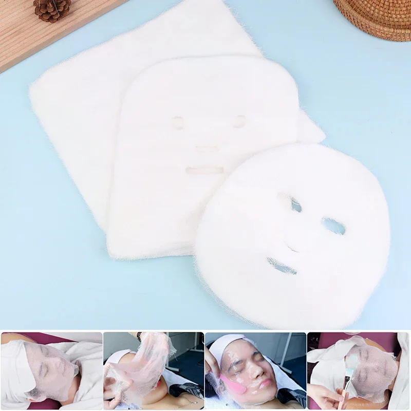 50/100 قطعة من القطن الخالص لصالون التجميل الناعم تطبيق قناع ناعم كتلة شاش التجميل قناع غير قابل لإعادة الاستخدام إدارة العناية ببشرة الوجه الخاصة #2