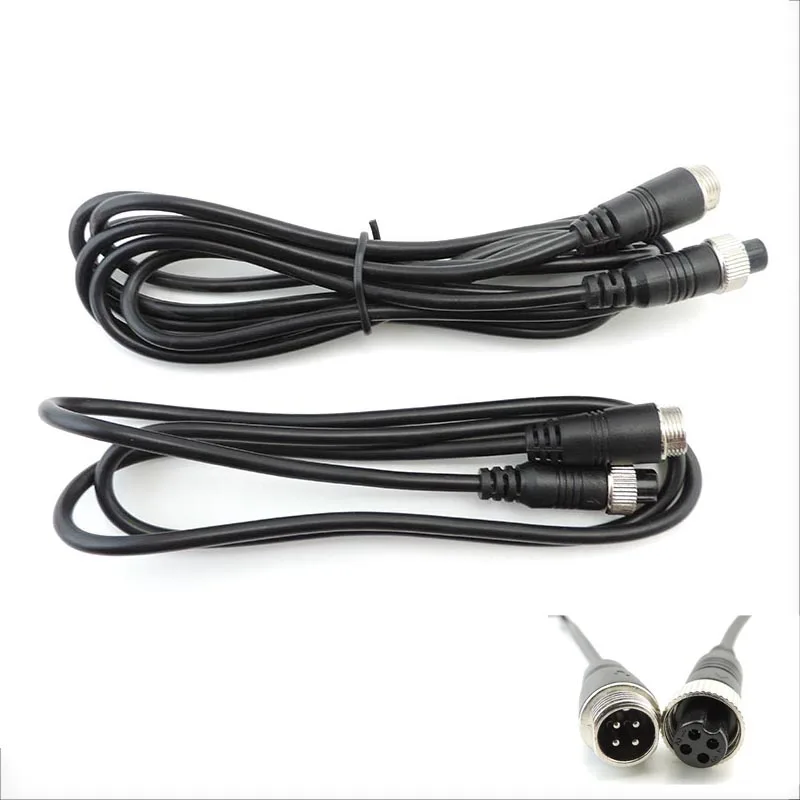 4Pin male to female Aviation car Video Extension connector Cable for CCD Reversing Camera Camper Trailer 1M 2M 5M 10M 15M 20M