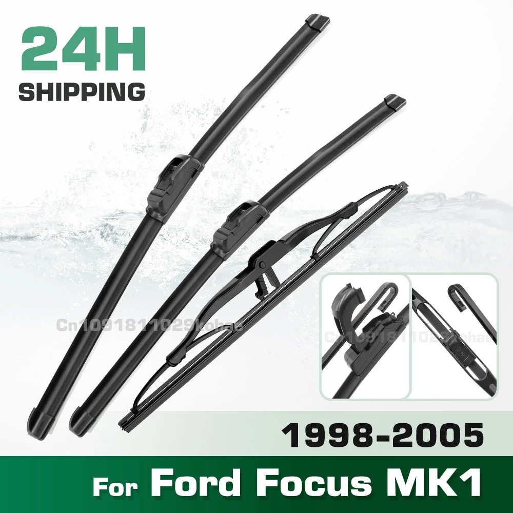 

GREATROAD Wiper LHD&RHD Front & Rear Wiper Blades Set For Ford Focus MK1 1998 - 2005 Windshield Windscreen Window Brushes
