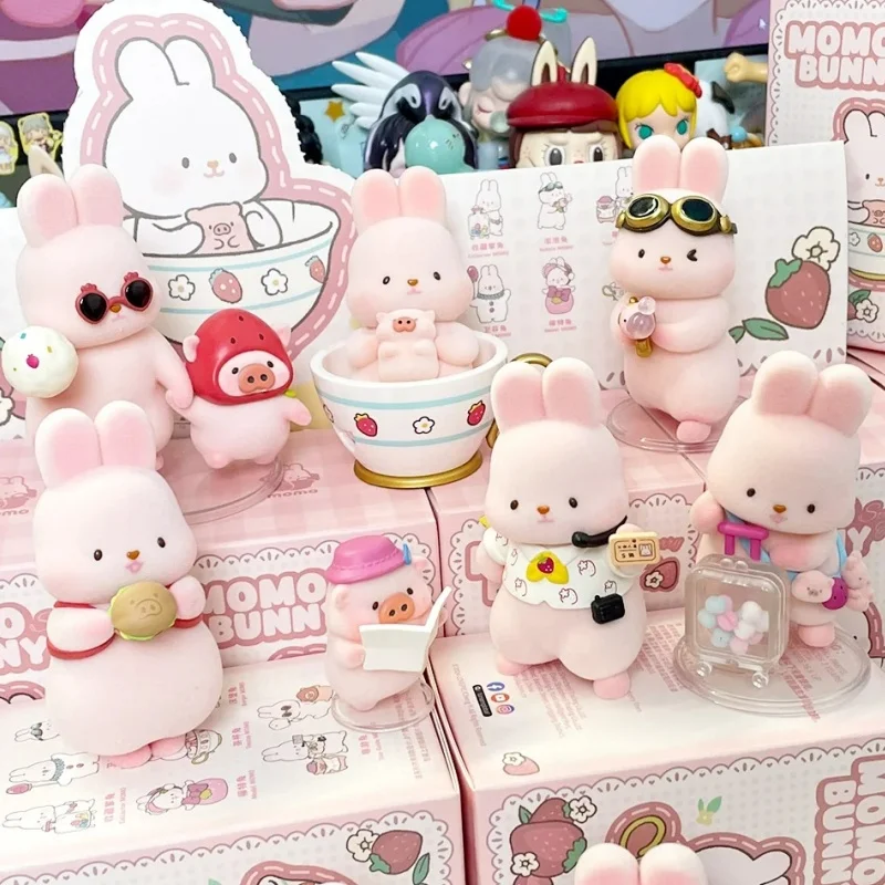 

Genuine Momo Touch Bunny Strawberry Town Collection Blind Box Toy Desktop Decoration Kawaii Action Figure Cute Surprise Gift Toy
