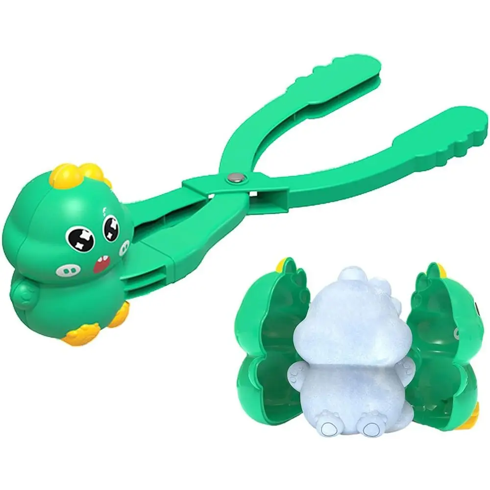 かわいいプラスチック雪玉クリップ恐竜アヒルの形の雪玉ツール雪玉メーカー漫画雪玉掴みクランプキッズギフト