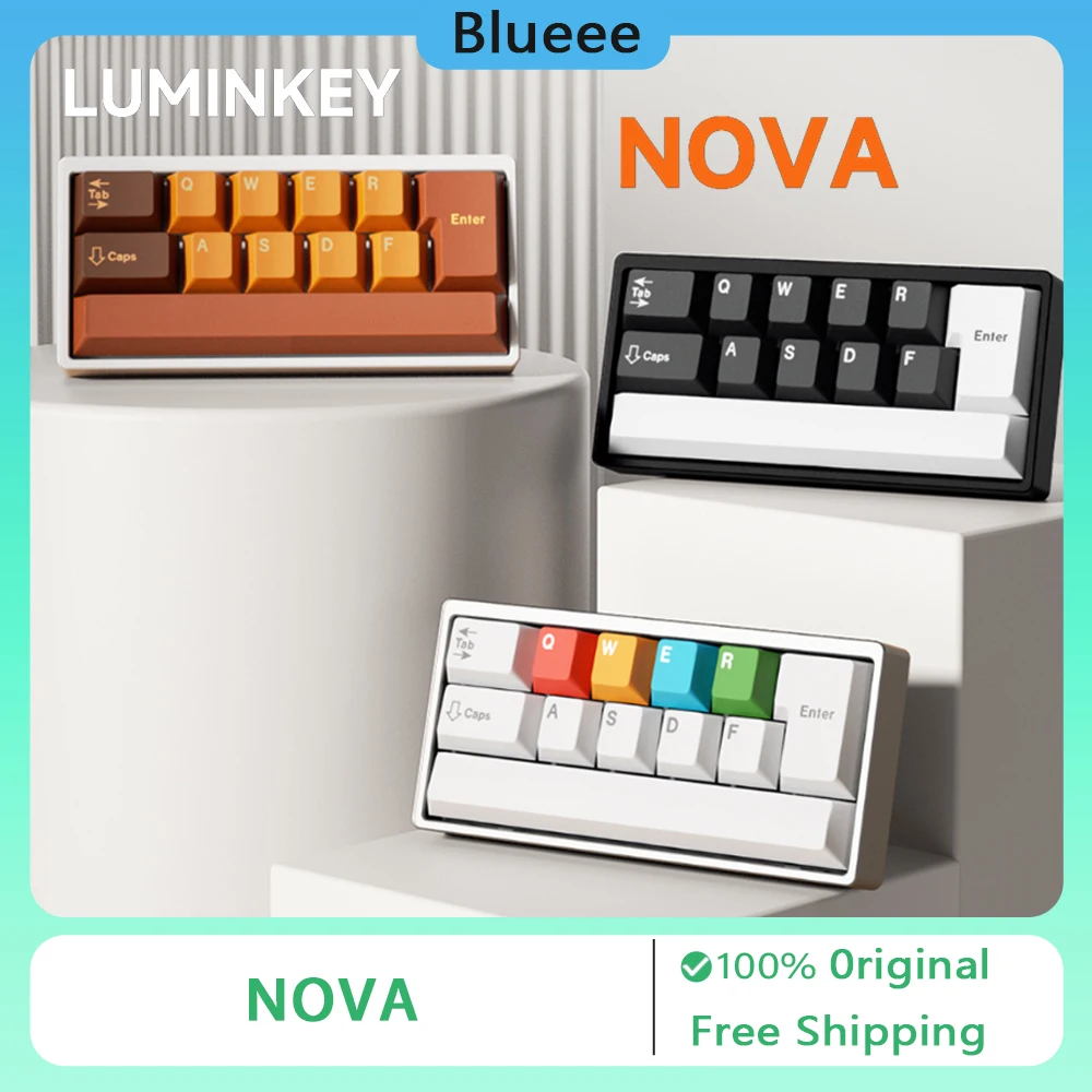 

LUMINKEY NOVA Mechanical Keyboard Kit Customized Aluminum Alloy Mini Multifunction Keyboard 12keys Hot Swap PC Accessories